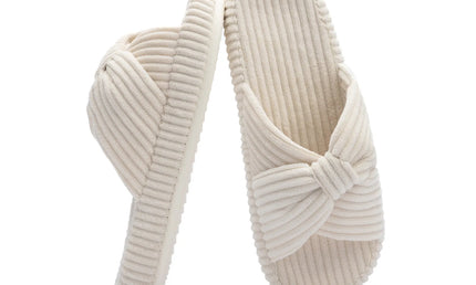 HODY Memory-Foam-Pantoffeln mit Schleife