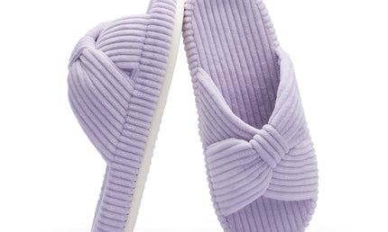 HODY Memory-Foam-Pantoffeln mit Schleife
