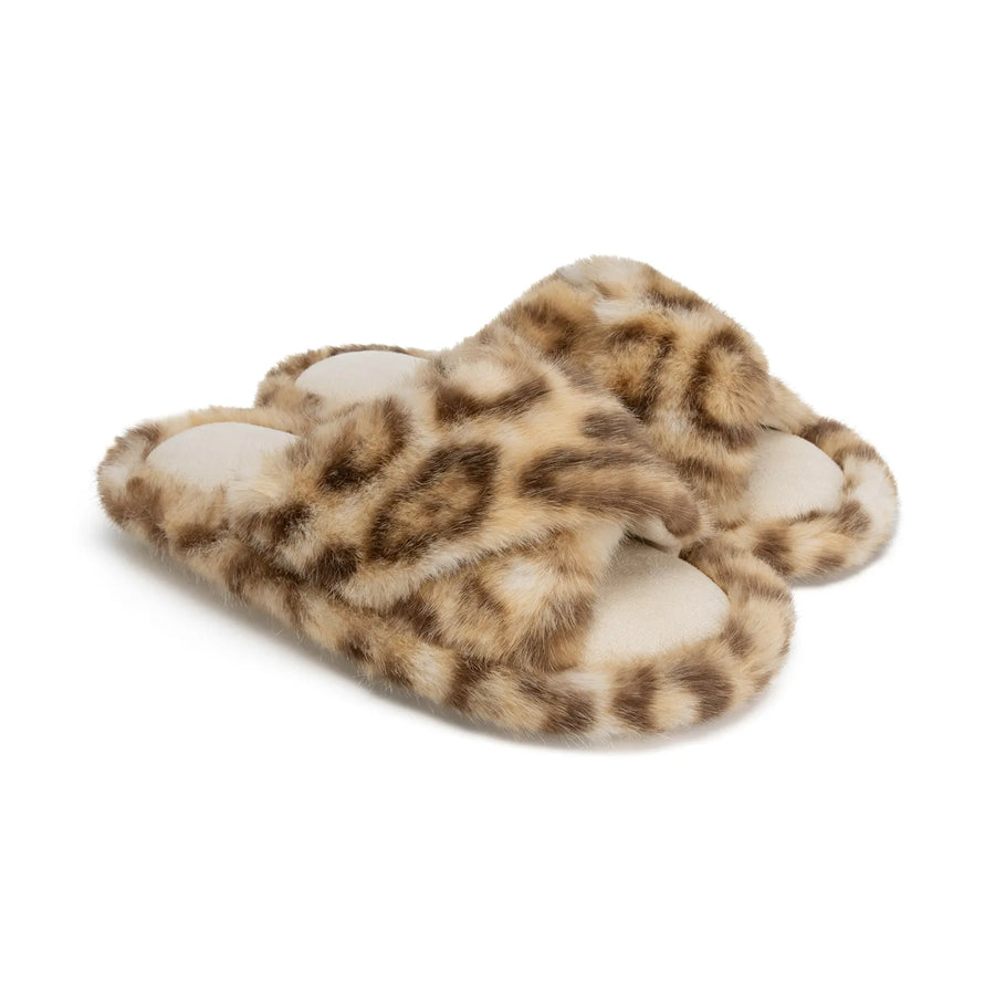 Pluizige antislip-pantoffels voor thuis