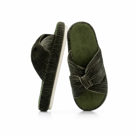 HODY - Champagne Olive Memory Foam Slippers