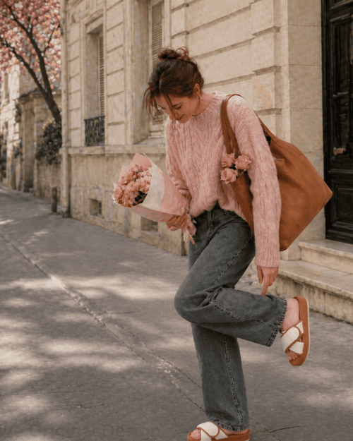 Domingo - Zapatillas estrechas ajustables de punta abierta