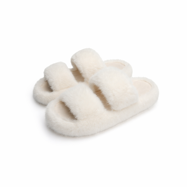 Hush Furry Indoor Open Toe Slippers
