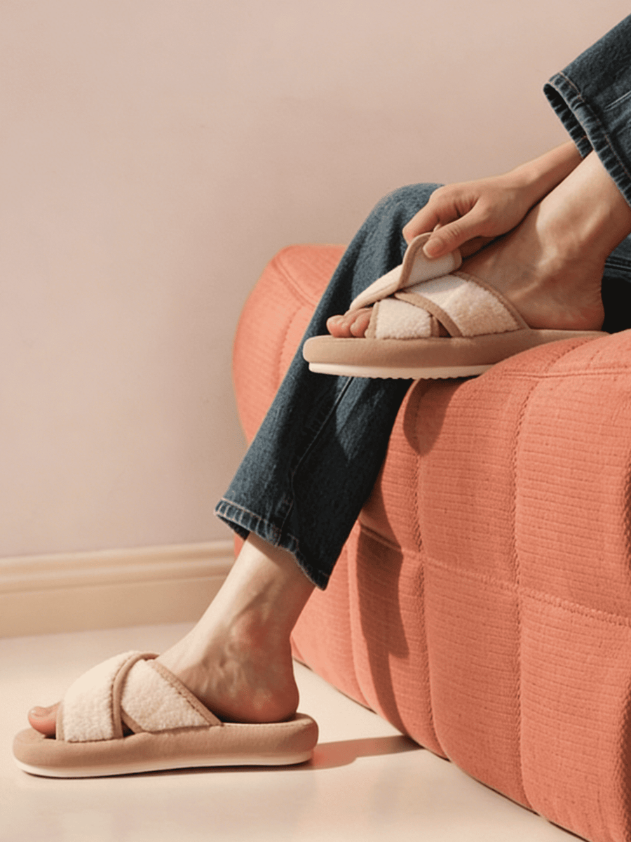 Meadow Fuzz Adjustable Narrow Slippers