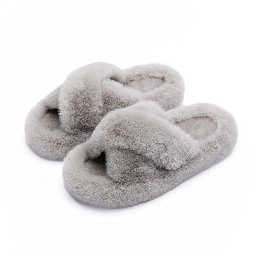 Mira Plush Platform Slippers