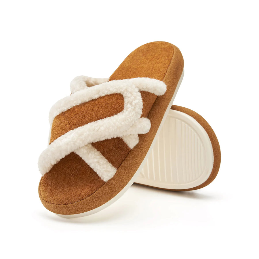 Meadow Fuzz Adjustable Narrow Slippers