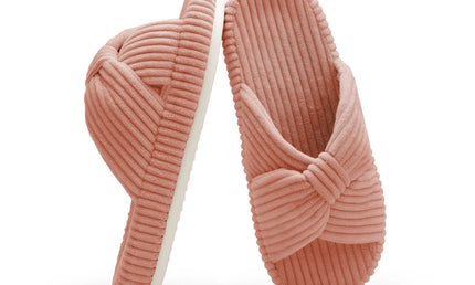 HODY Memory-Foam-Pantoffeln mit Schleife