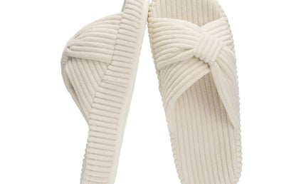 HODY - Chaussons en mousse à mémoire de forme Nuage vanille (édition avec soutien de la voûte plantaire)
