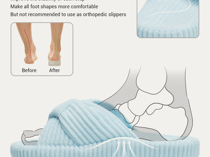 HODY - Babyblå Memory Foam Tøfler