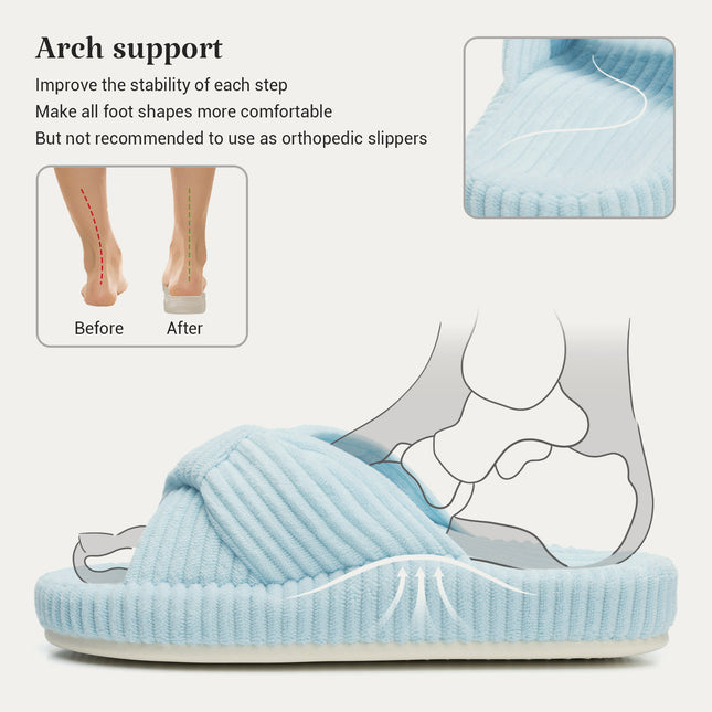 HODY - Pantofole in Memory Foam Azzurro Baby