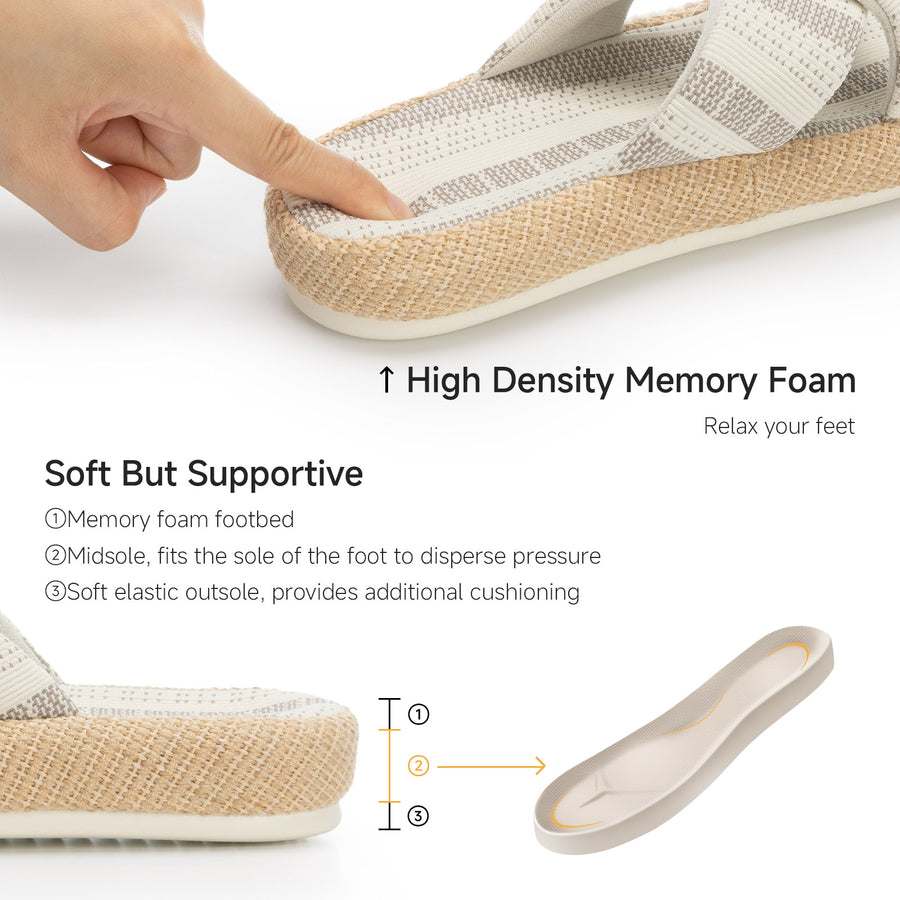 Coastal - Shell & Mist Supportive Slippers