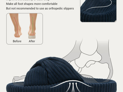 HODY - Oxfordblå Memory Foam-tofflor