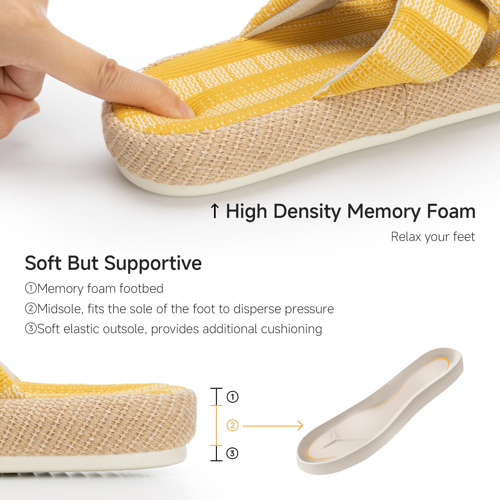 Coastal - Pantuflas con soporte de piña