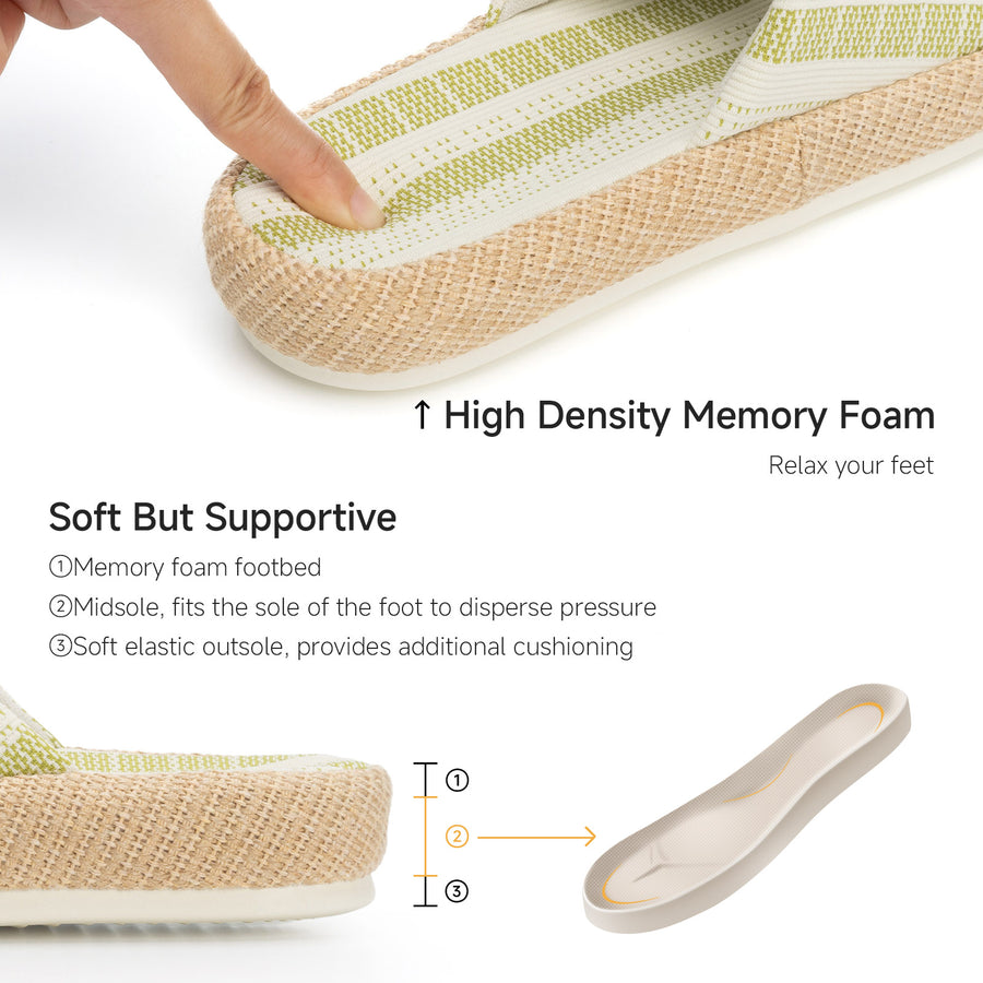 Horizon - Pantuflas acolchadas crema salvia