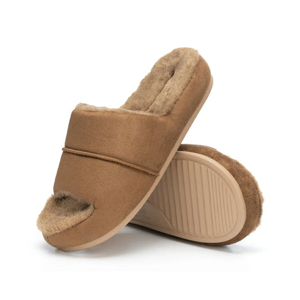 Pantuflas de plataforma de punta abierta Rowan Cacao