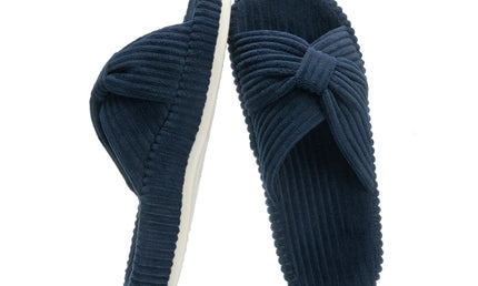 HODY - Chaussons en mousse à mémoire de forme Océan profond (édition avec soutien de la voûte plantaire)