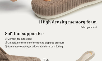 Pantuflas HODY de espuma viscoelástica con café
