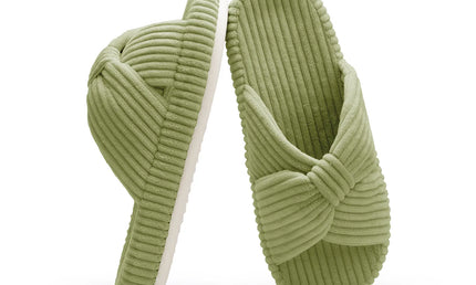 HODY Memory-Foam-Pantoffeln mit Schleife