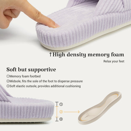 HODY - Lilac Memory Foam Slippers