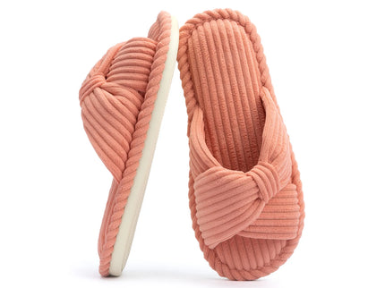 BOWDY Corduroy Bow Tie Slippers