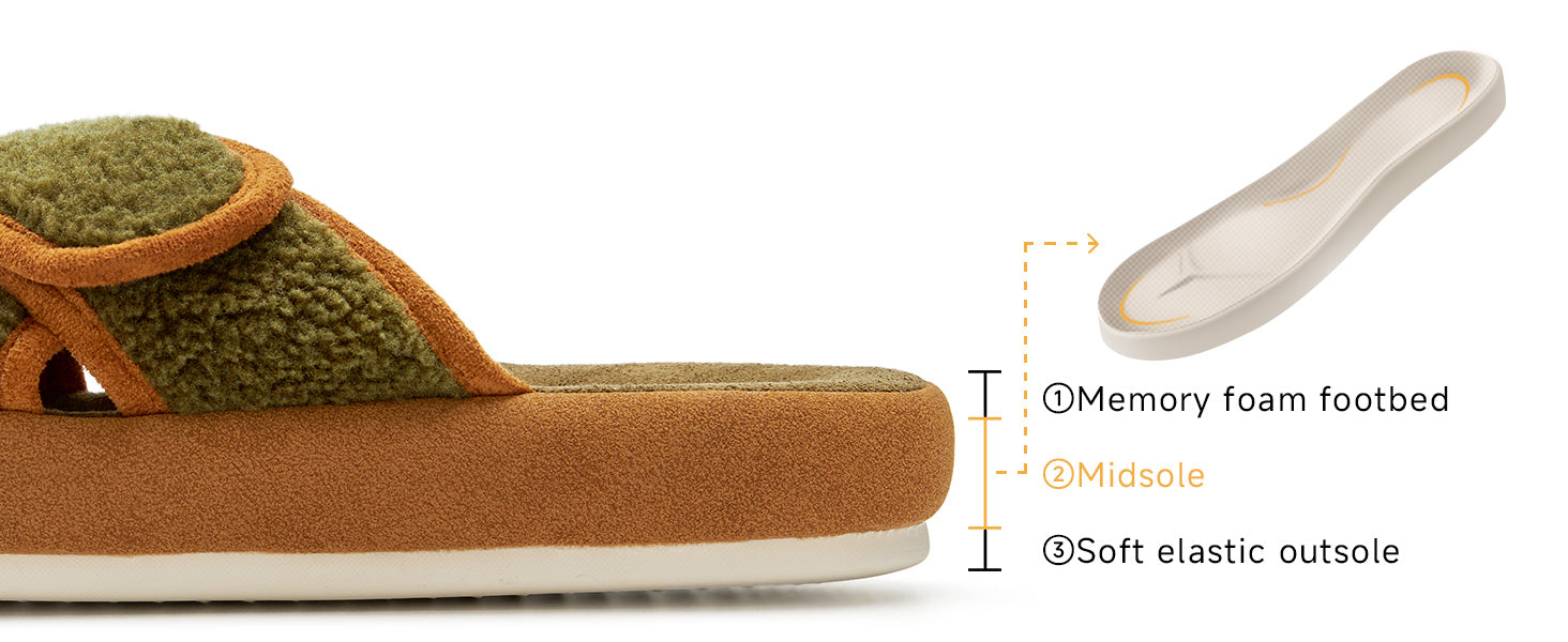 Chantomoo adjustable narrow fit slippers
