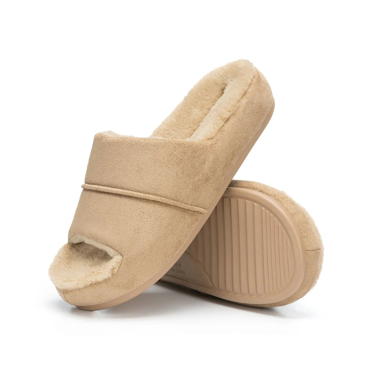 SoftLoft Open-Toe Platform Slippers
