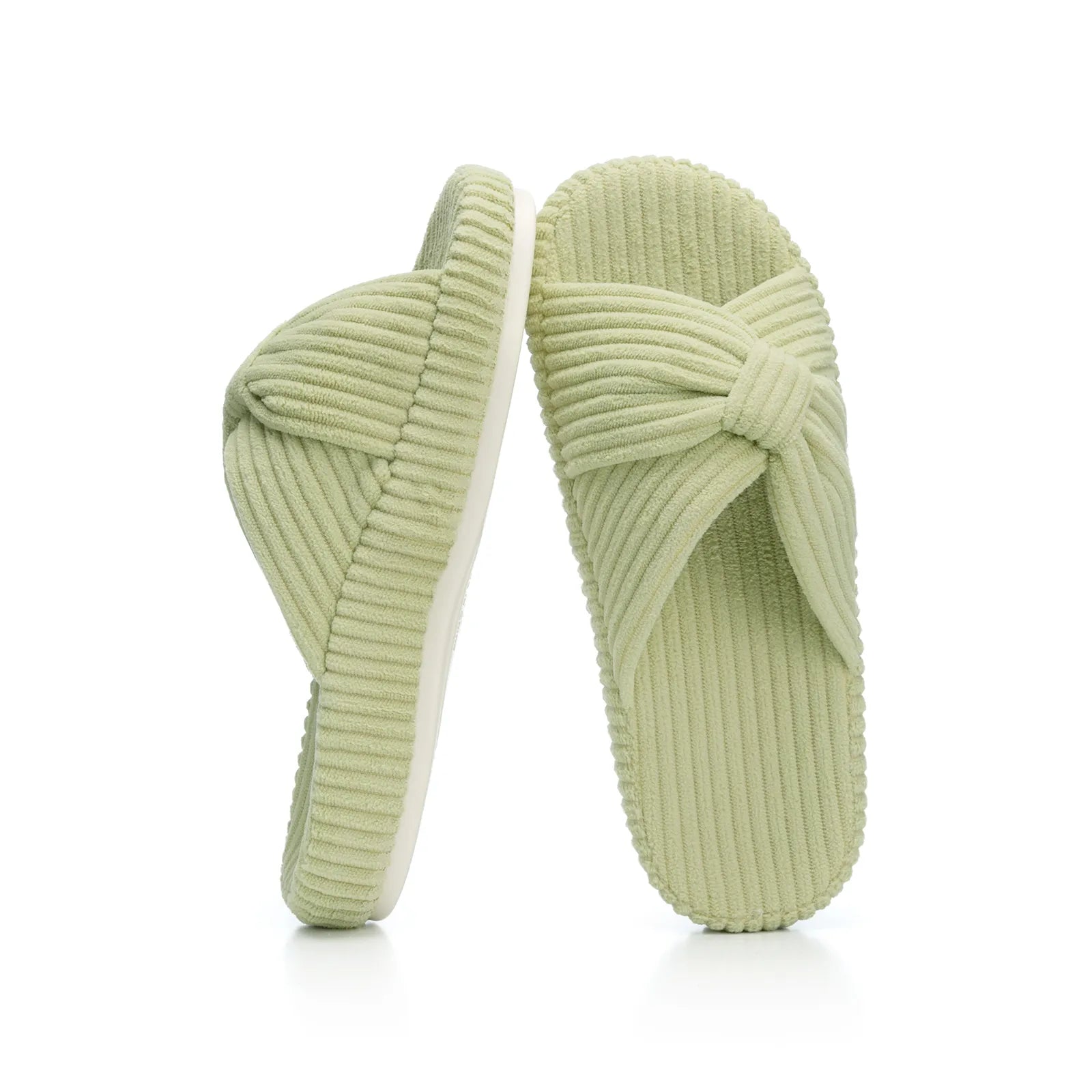 HODY - Pantofole in memory foam Pistachio Cream (edizione con supporto dell'arco plantare)