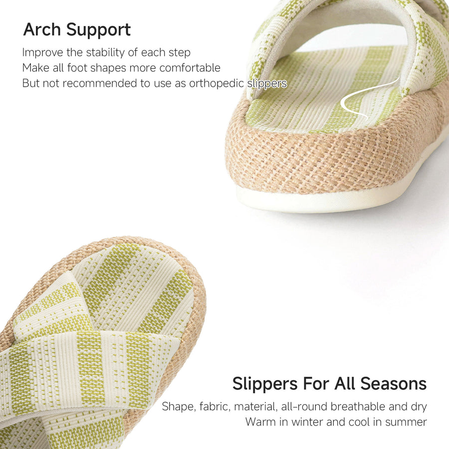 Coastal - Pantuflas con soporte color avena marina