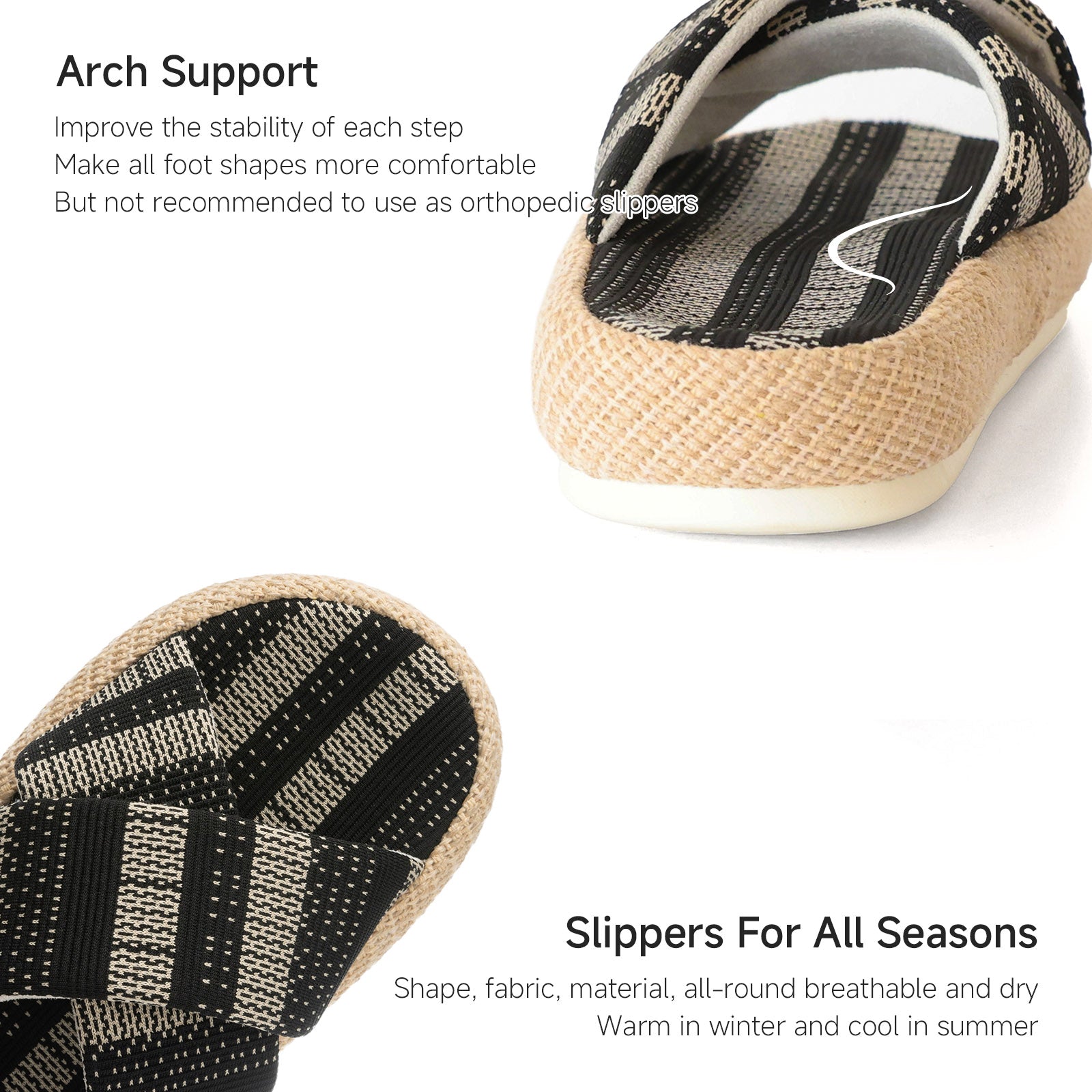 Coastal - Pantuflas con soporte color orca y espuma