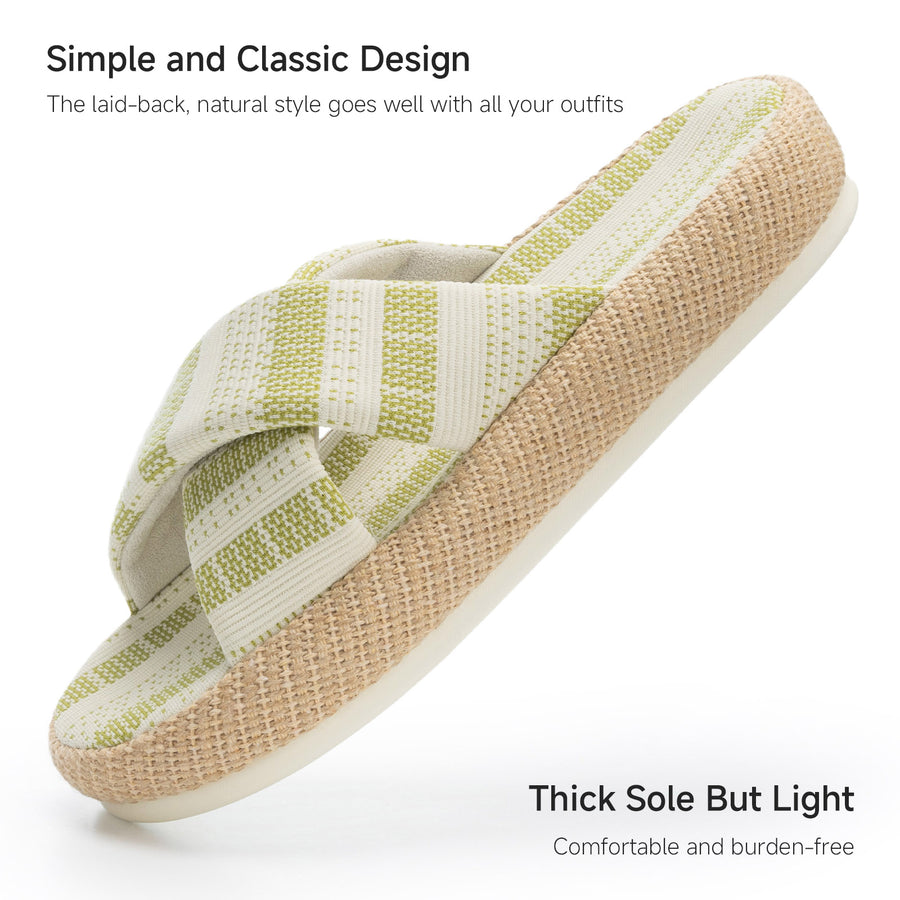 Coastal - Pantuflas con soporte color avena marina