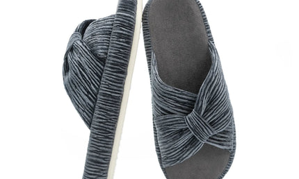 HODY - Brooklyn Grey-pantoffels met traagschuim