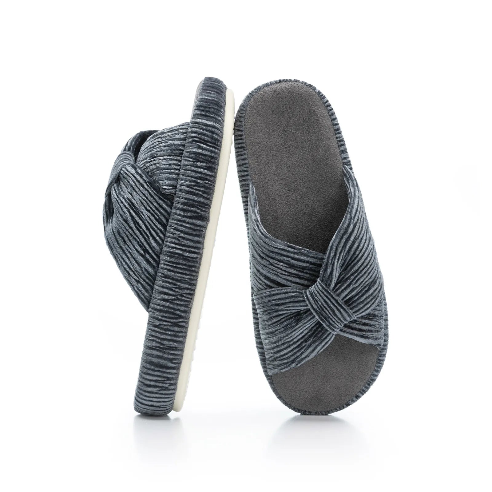 HODY - Brooklyn Grey-pantoffels met traagschuim