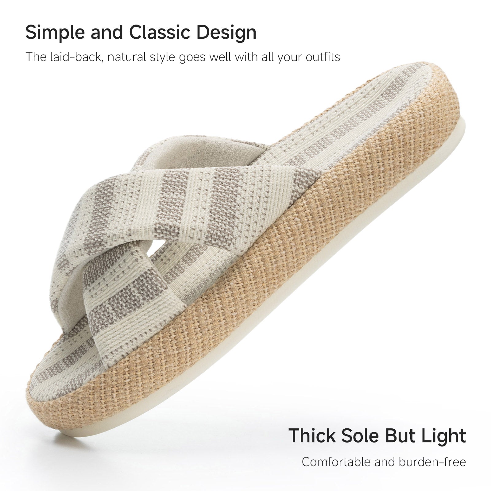 Coastal - Shell & Mist Supportive Slippers