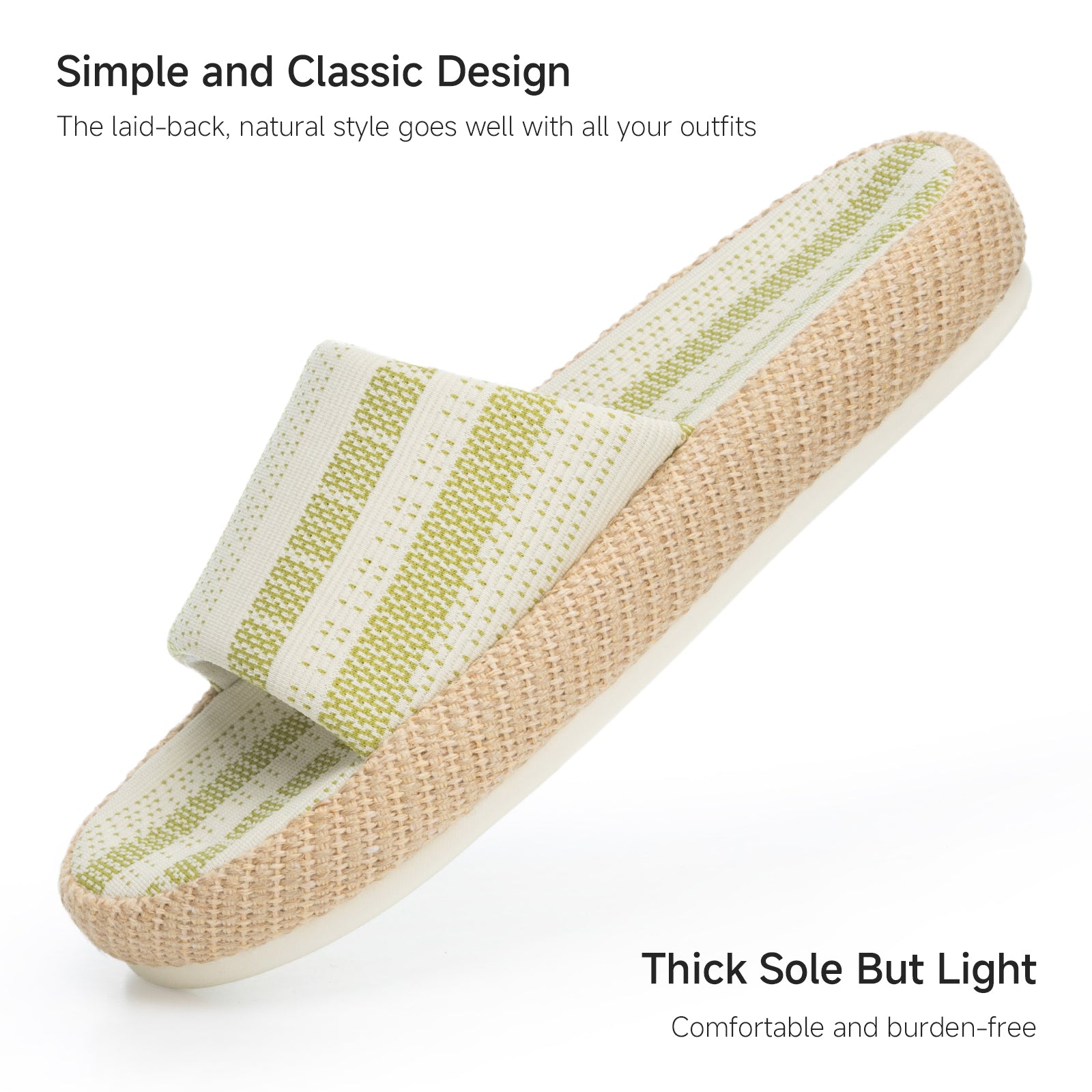 Horizon - Chaussons rembourrés crème sauge