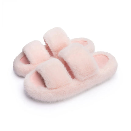 Chaussons d’intérieur Hush duveteux à bout ouvert