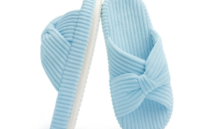 HODY Memory-Foam-Pantoffeln mit Schleife