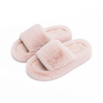 Chaussons duveteux à bout ouvert en mousse à mémoire de forme