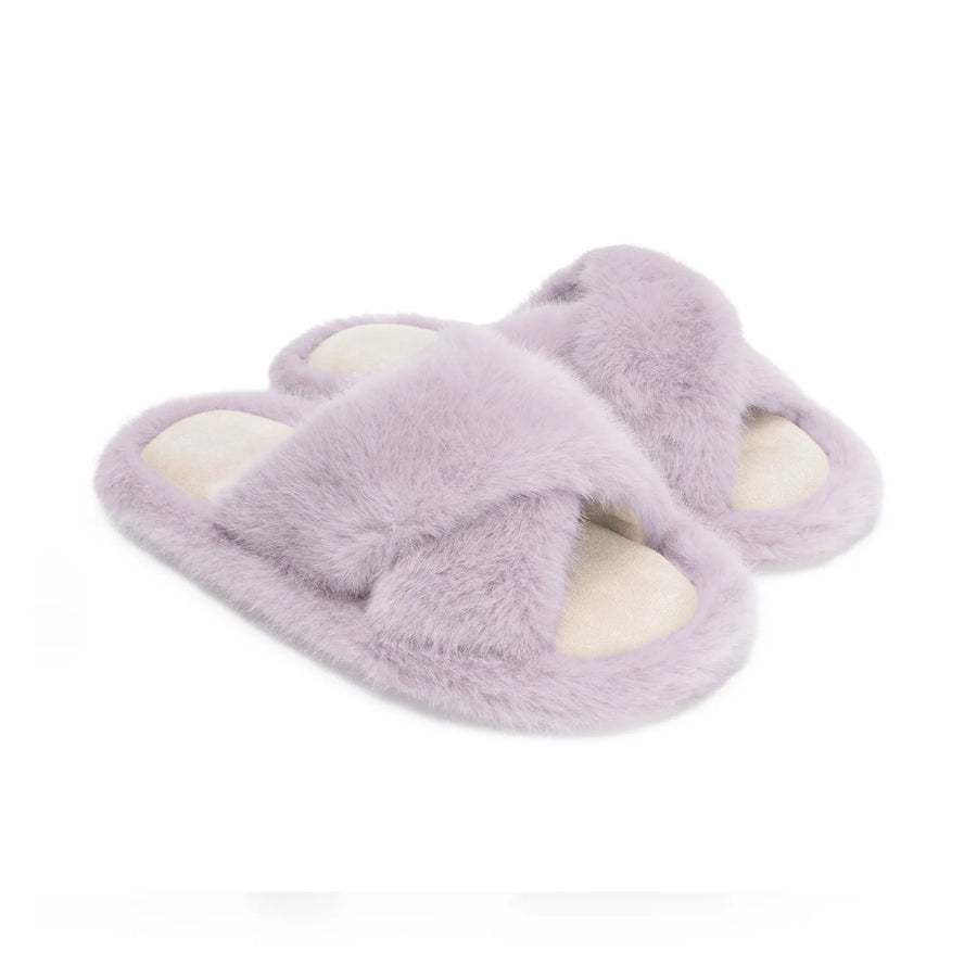 Pluizige antislip-pantoffels voor thuis