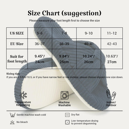 HODY - Deep Ocean Memory Foam Slippers (Supportive Arch Edition)