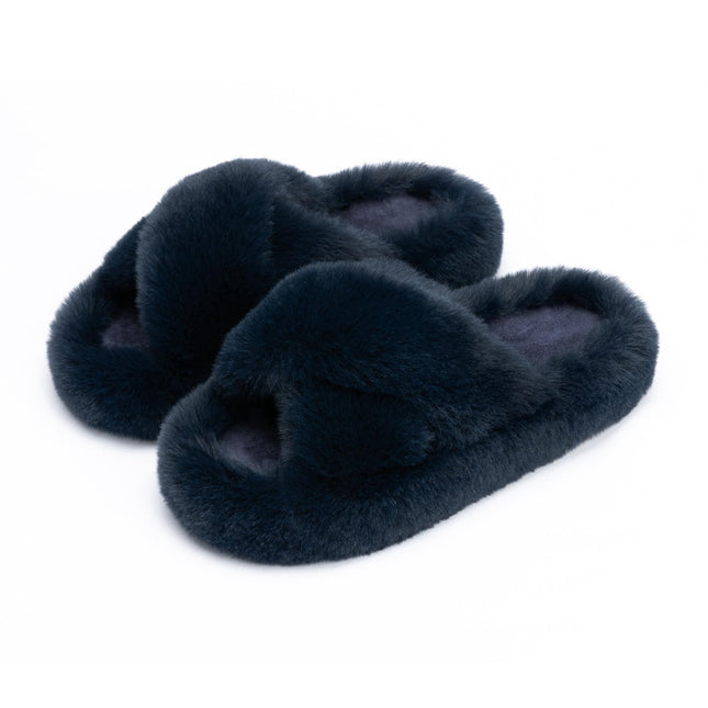 Mira Plush Platform Slippers