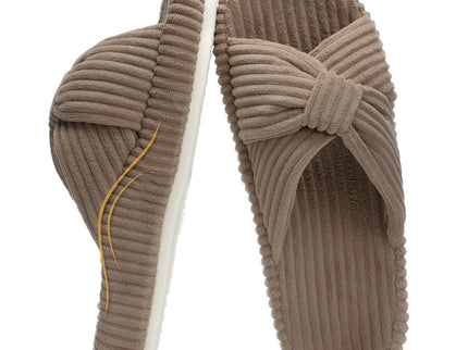 HODY - Hasselnøtt Latte Memory Foam Tøfler (Støttende Bueutgave)