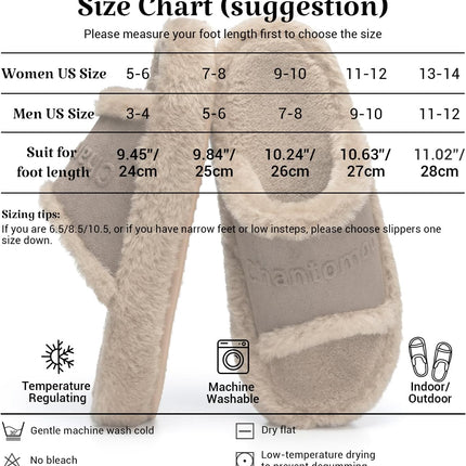 PlushVale Stone Grey Plateau Slippers