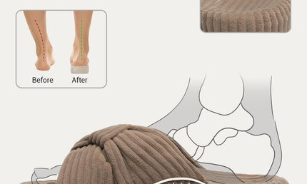 HODY - Hazelnut Latte Tofflor i Memory Foam (Stödjande Hålfotsstöd)