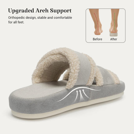 silver cloud adjustable memory foam slippers
