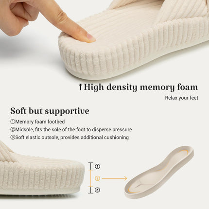 HODY - Vanilla Cloud Memory Foam Slippers (Supportive Arch Edition)