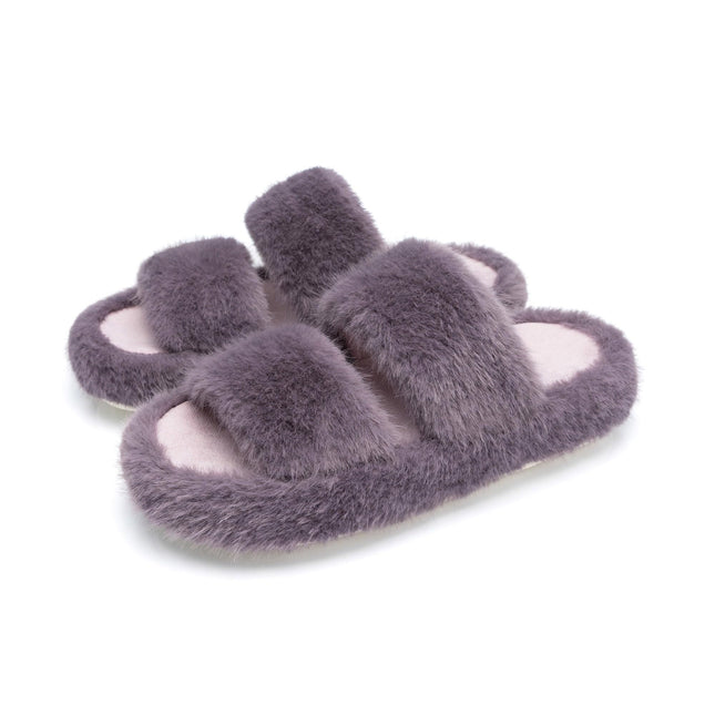 Hush Furry Indoor Open Toe Slippers