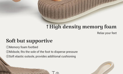 HODY - Hazelnut Latte Tofflor i Memory Foam (Stödjande Hålfotsstöd)