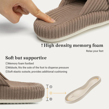 HODY - Hazelnut Latte Memory Foam Slippers (Supportive Arch Edition)