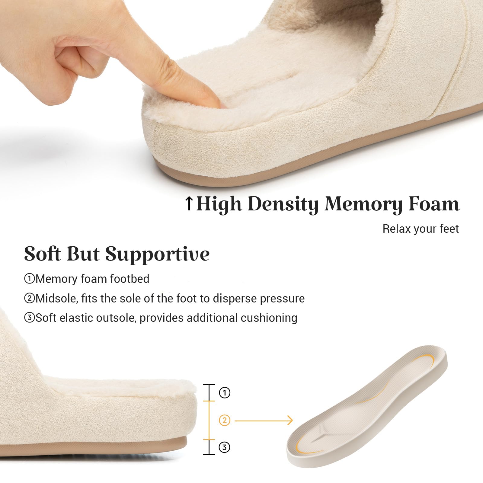 Luna-beige pantoffels met open teen en plateauzool