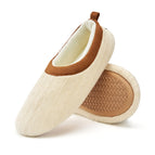 Soft vanilla cream with chestnut trim