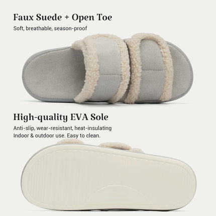 silver cloud adjustable memory foam slippers